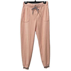 Roller Rabbit Maja Peach Sweatpant Jogger Loungewear Resortwear XS Ribbed Pocket